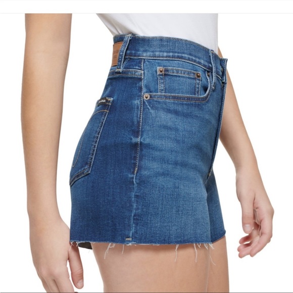 NWT Calvin Klein High Rise cut off denim shorts 8/29 - Picture 2 of 7